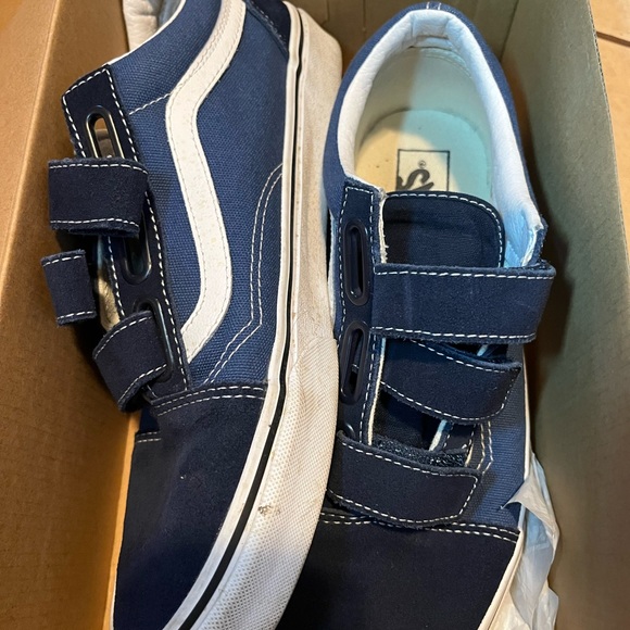 Vans Kids Dark Blue Velcro Sneakers - Picture 3 of 6